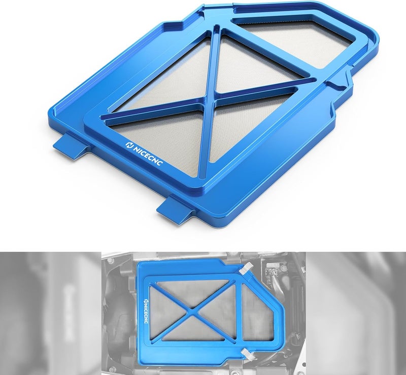 NICECNC Airbox Lid Cover Blue Compatible with Yamaha YFZ450R 2009 2010 2011 2012 2013 2014-2024, YFZ450R SE 2009-2019 2020 2021 2022 2023 2024, See Fitments - Image 1